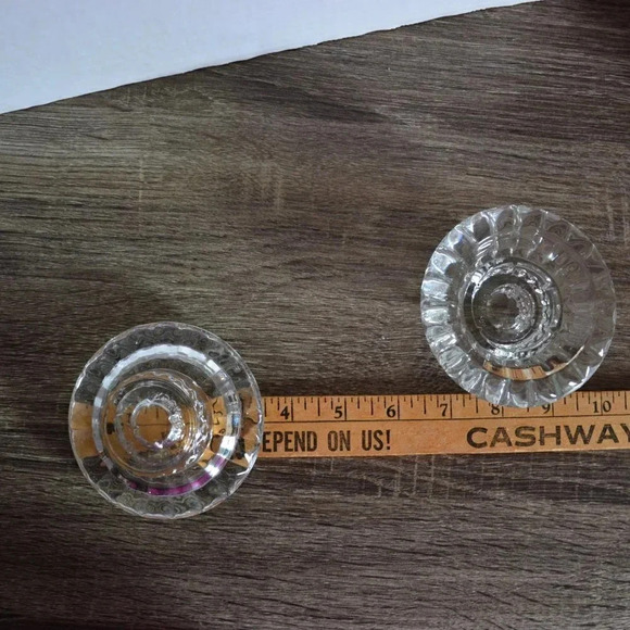 Vtg Glass Candlestick holders - Picture 6 of 7